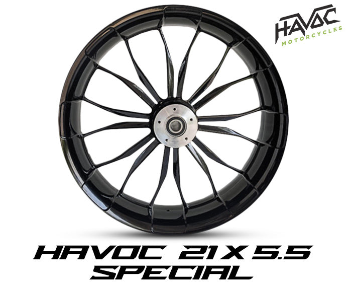 Havoc Fat 21 x 5.5 Complete Front Wheel Kit for Harley-Davidson Touring