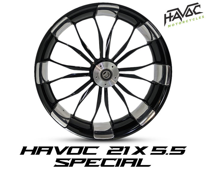 Havoc Fat 21 x 5.5 Complete Front Wheel Kit for Harley-Davidson Touring