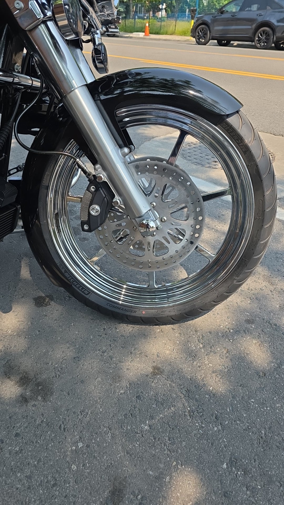 Havoc "Solis" 21x3.5 Chrome Dual Disc Front Wheel for Harley Touring