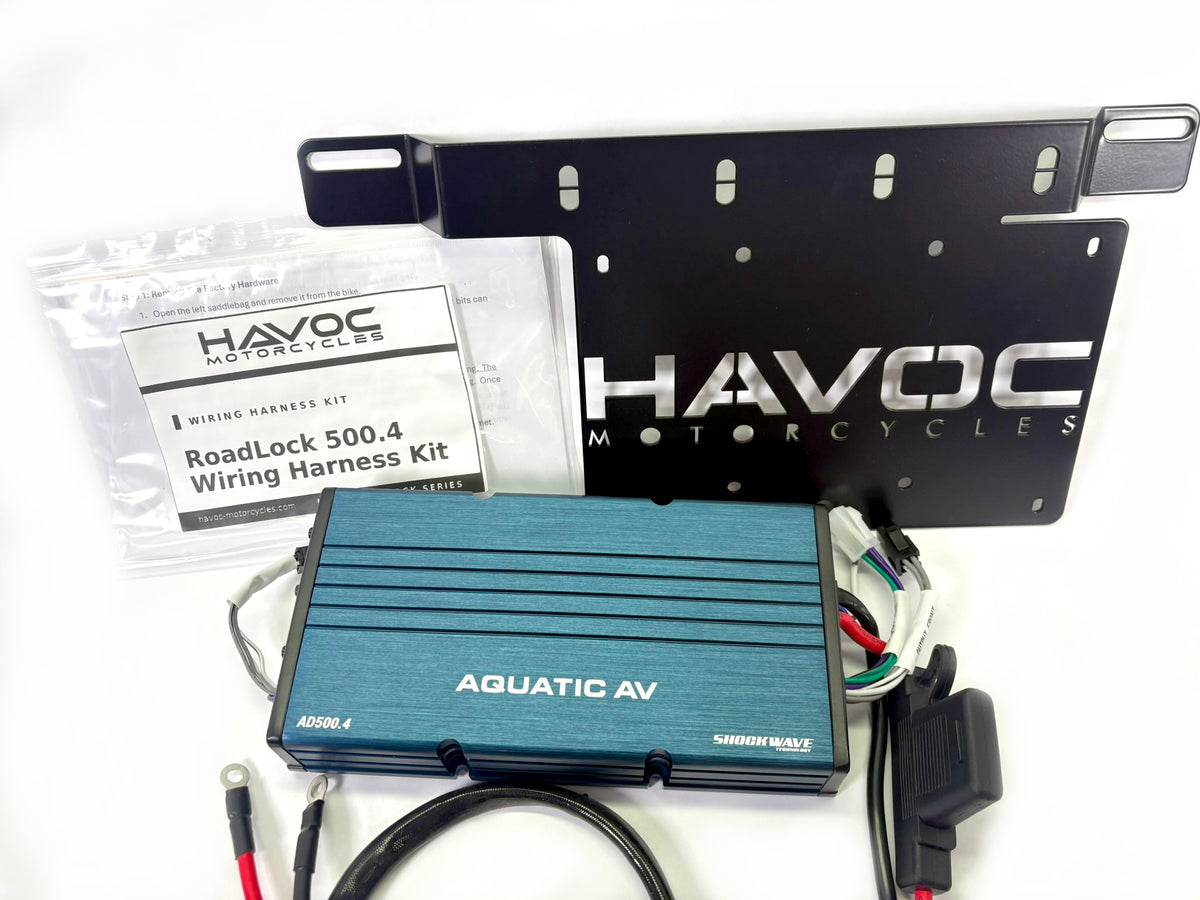 Havoc RoadLock AD500.4 Saddlebag Amp Kit for Harley Davidson Touring