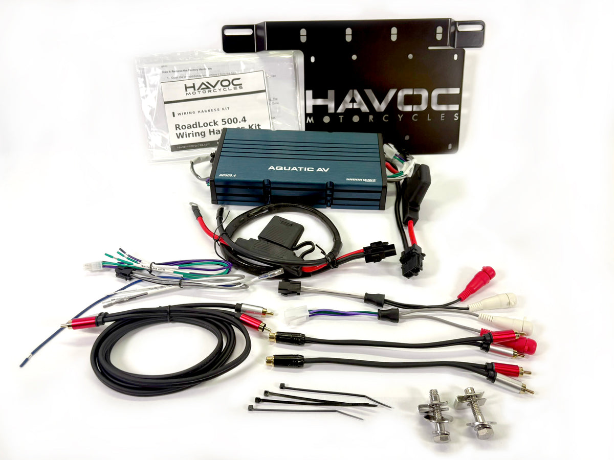 Havoc RoadLock AD500.4 Saddlebag Amp Kit for Harley Davidson Touring