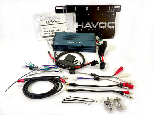 Havoc RoadLock AD500.4 Saddlebag Amp Kit for Harley Davidson Touring