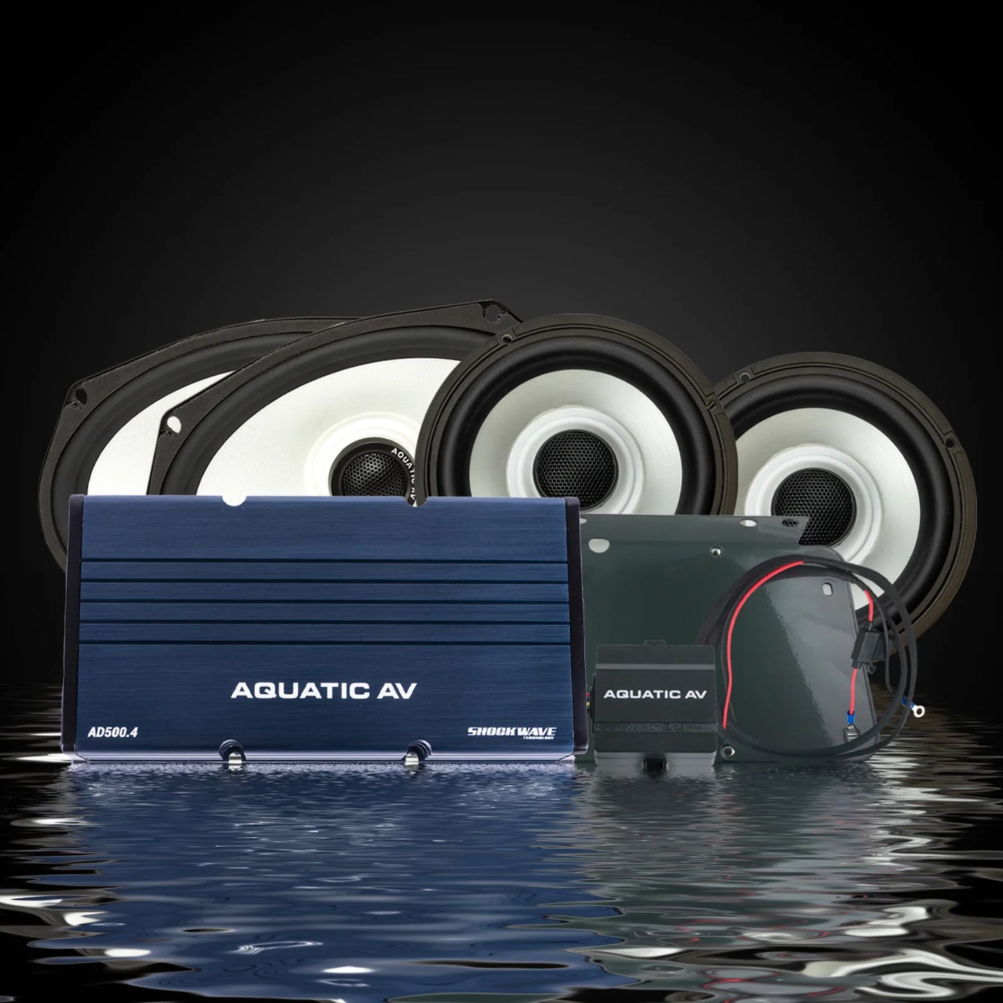 Aquatic AV Road Glide ULTRA RGB Speaker and Amp Kit (RG300 & RG301) for Harley-Davidson