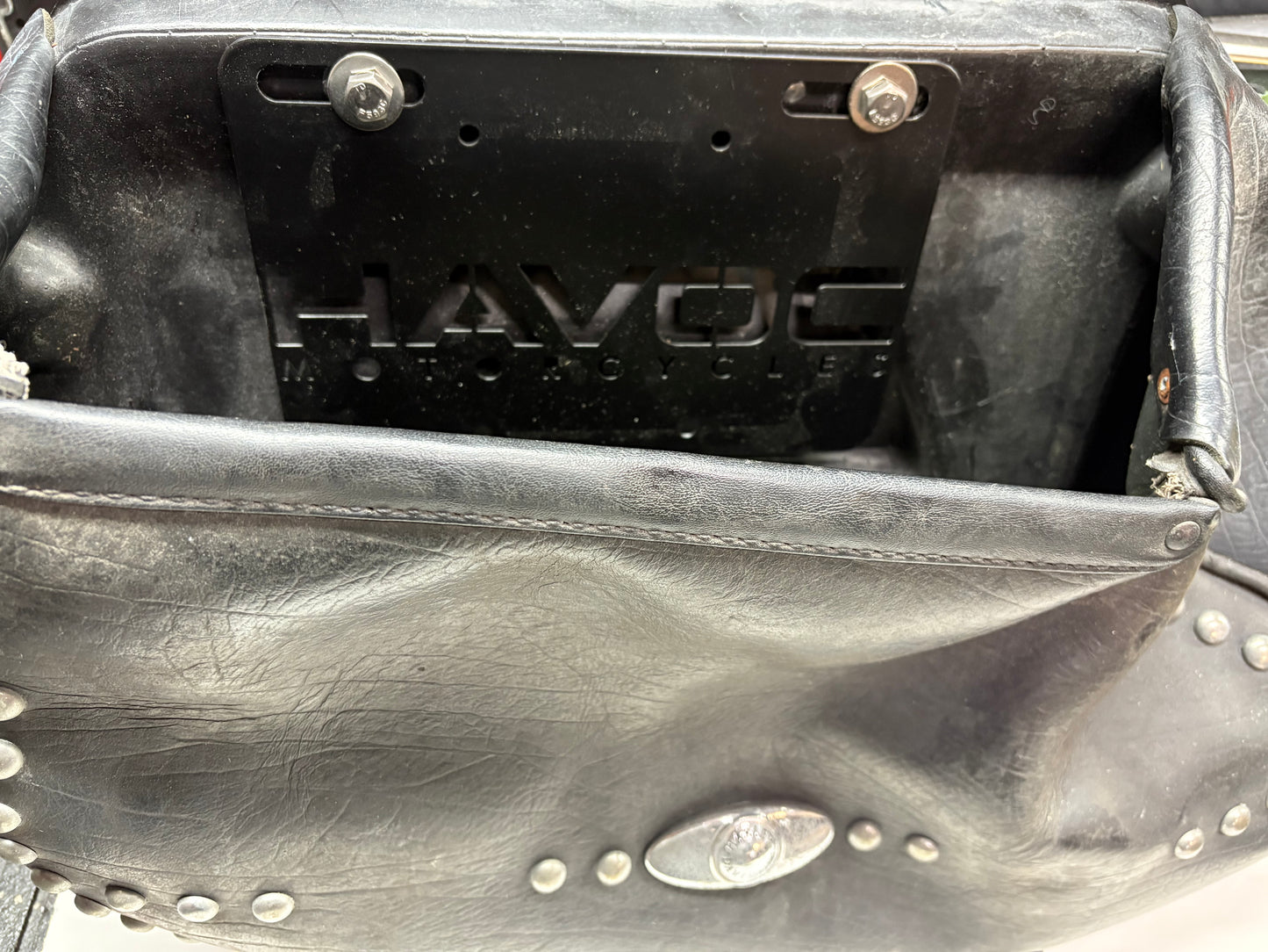 Havoc Road-Lock Saddlebag Amplifier Bracket for Softail Models (OEM Saddlebag Fitment)