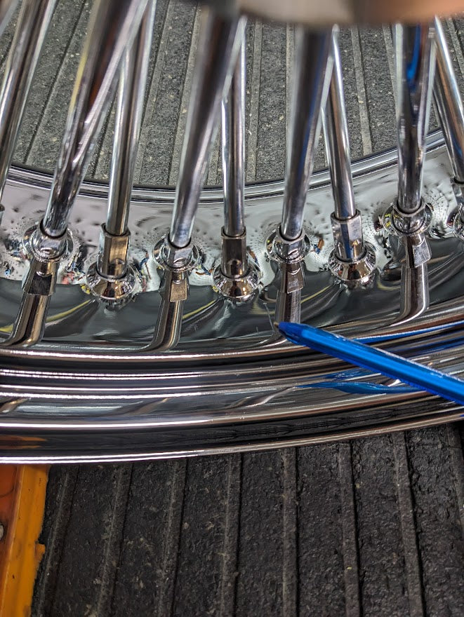 18x5.5 Dual Disc Fat Front Chrome - Small Scratch $100 OFF!