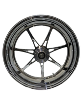 Load image into Gallery viewer, Chrome Solis lightweight billet wheel on Harley-Davidson fat tire kit in Canada (dual disc)