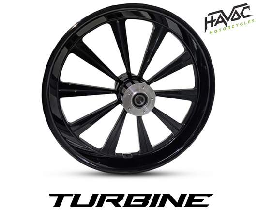Turbine Billet 16x3.5 Black Rear Wheel for 2000-2007 Harley Davidson Touring