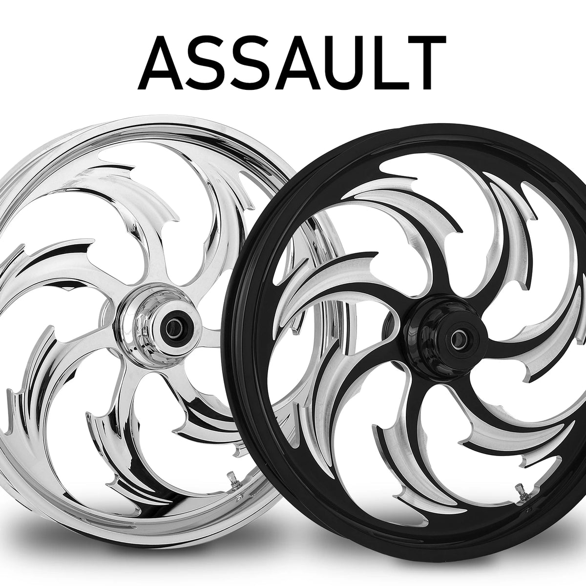 RC Components Assault forged wheel – chrome and black finishes