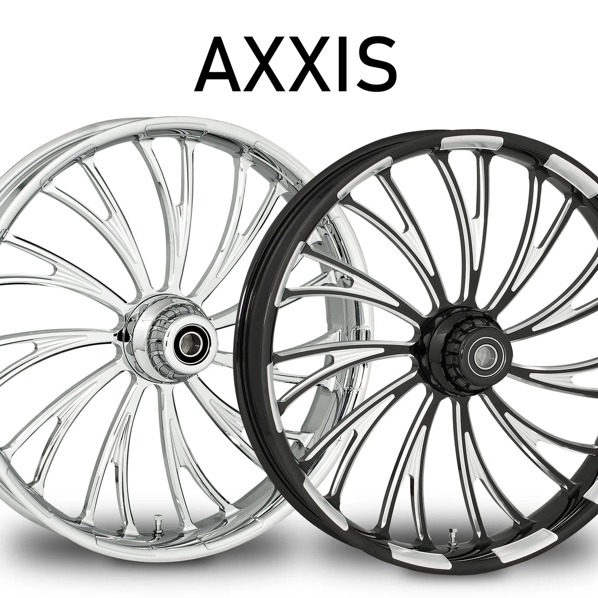 RC Components Axxis forged wheel – chrome and black finishes