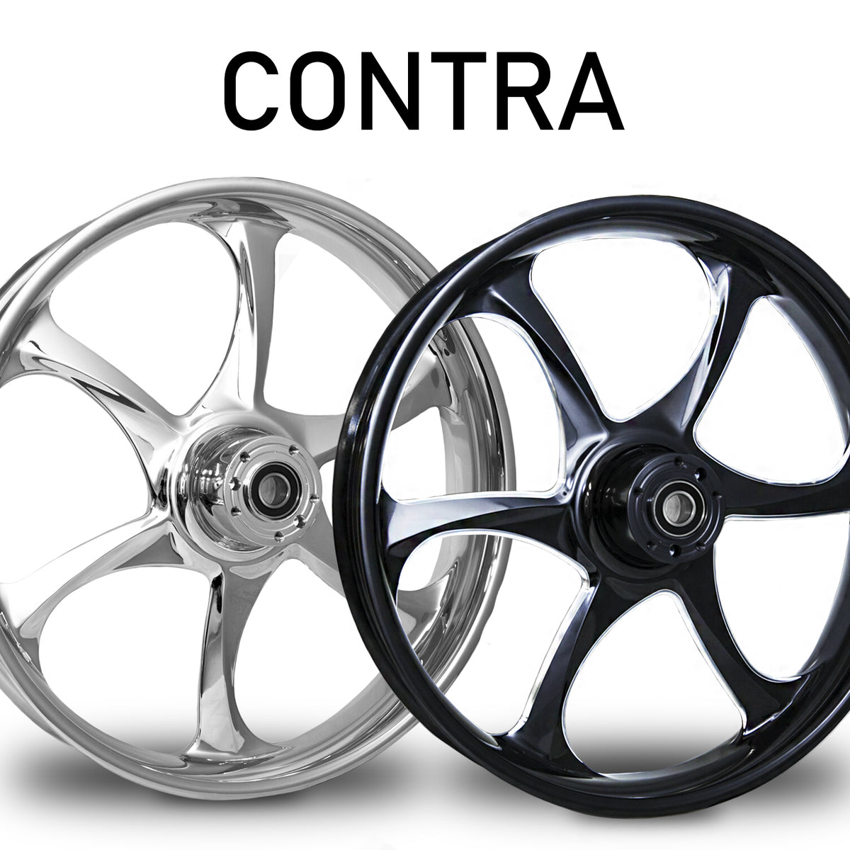 RC Components Contra forged wheel – chrome and black finishes
