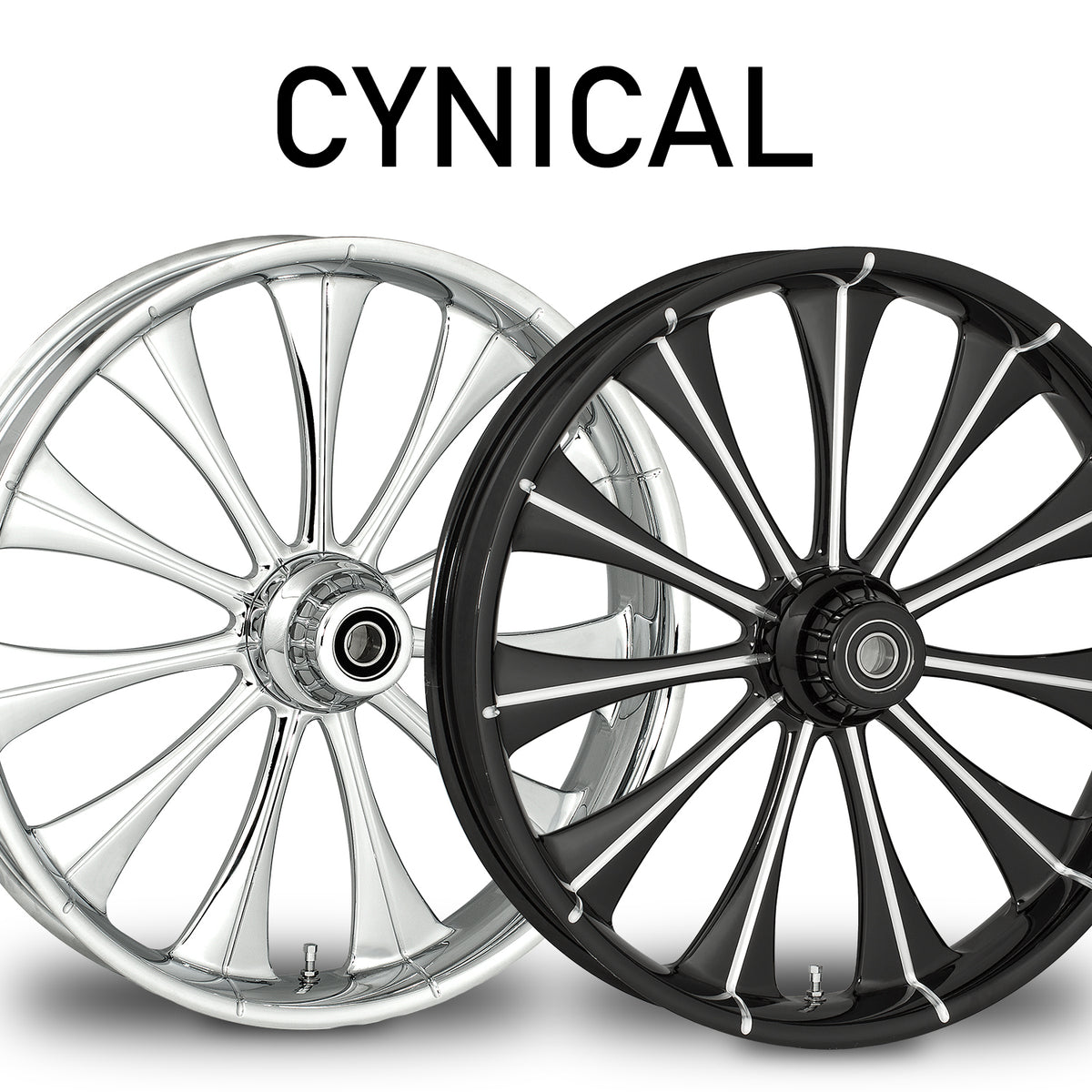 RC Components Cynical forged wheel – chrome and black finishes
