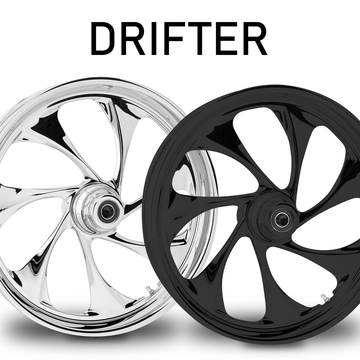 RC Components Drifter forged wheel – chrome and black finishes