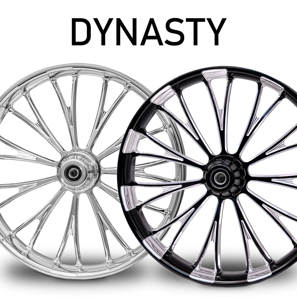 RC Components Dynasty forged wheel – chrome and black finishes