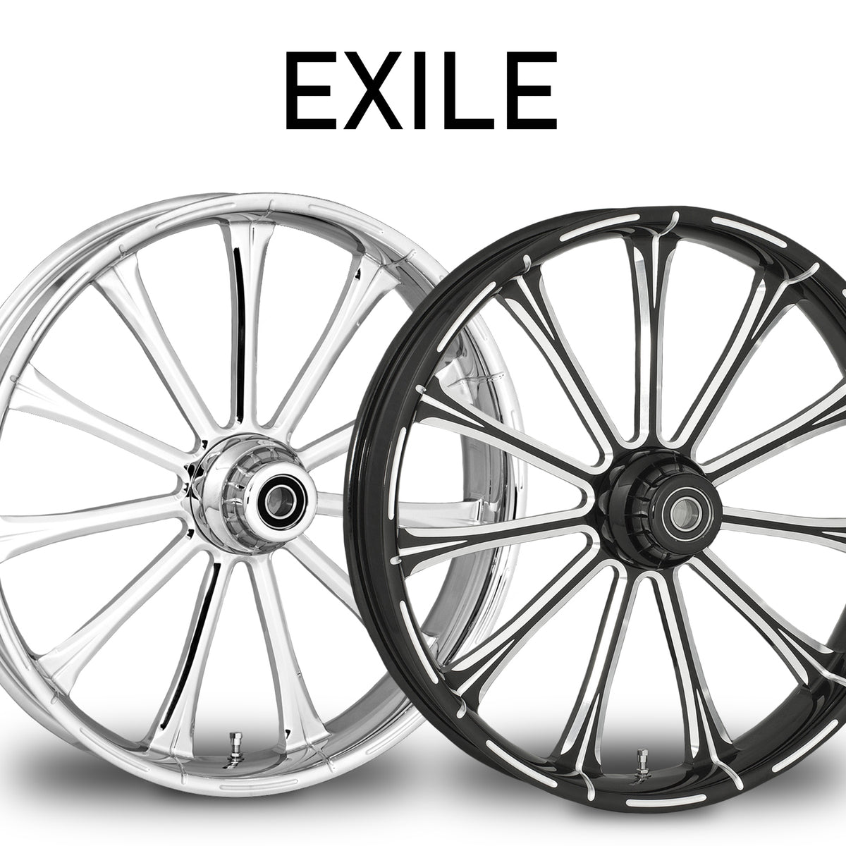 RC Components Exile forged wheel – chrome and black finishes