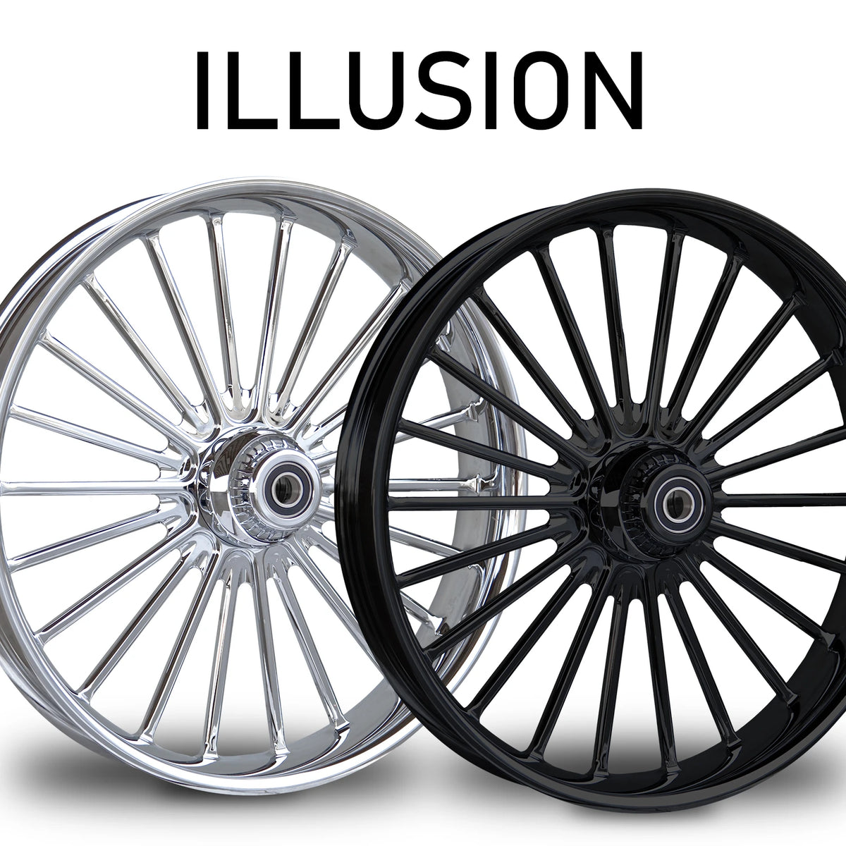 RC Components Illusion forged wheel – chrome and black finishes