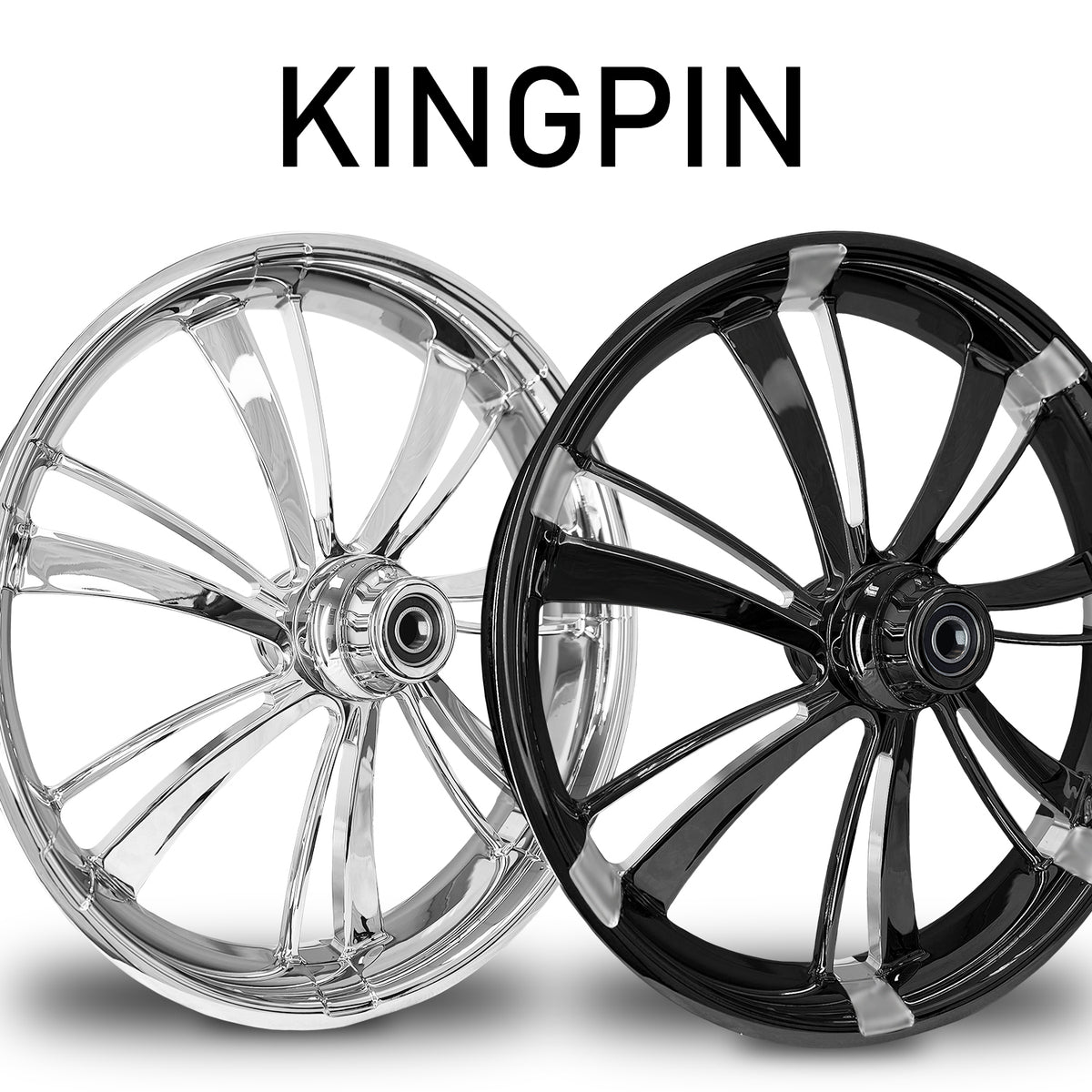 RC Components Kingpin forged wheel – chrome and black finishes