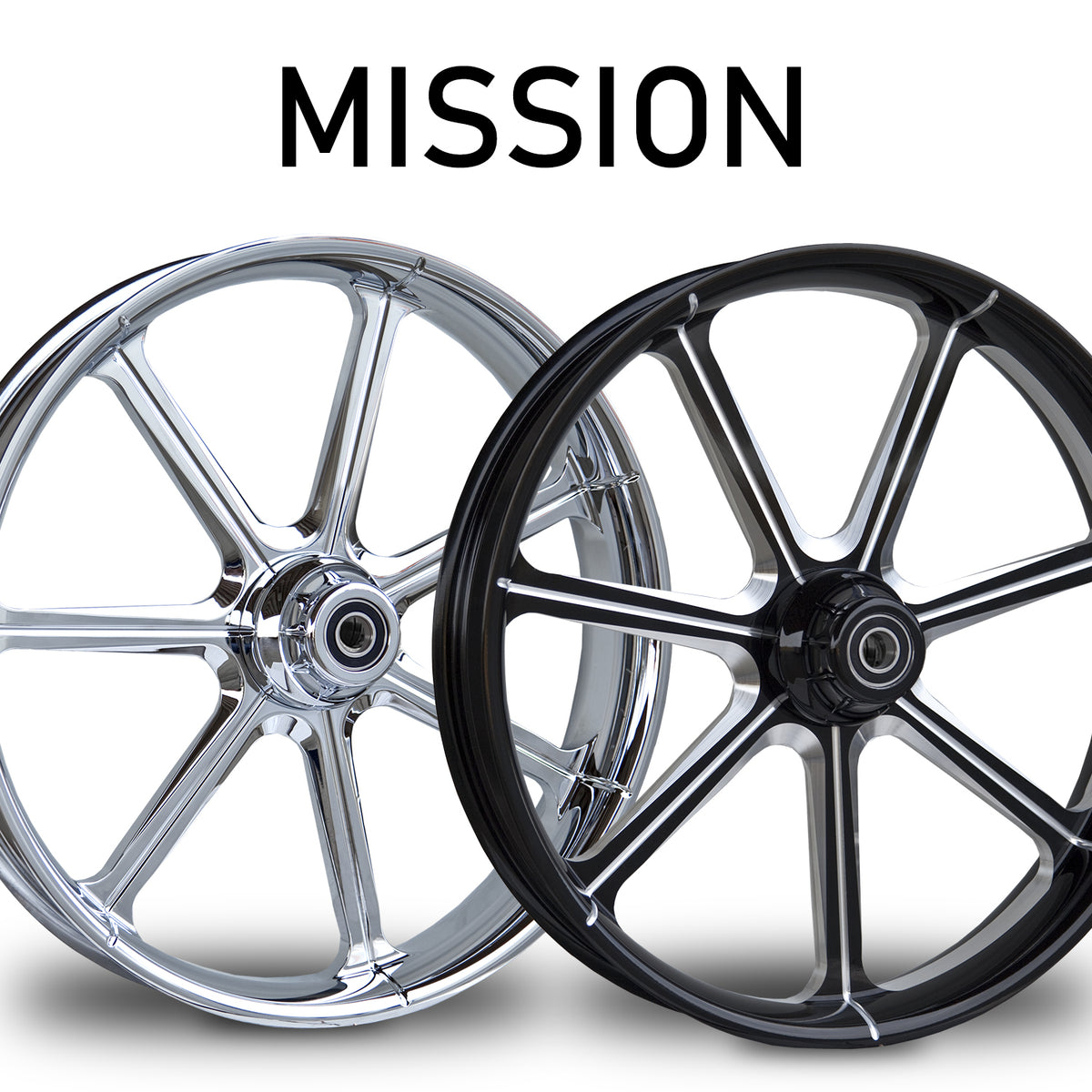 RC Components Mission forged wheel – chrome and black finishes