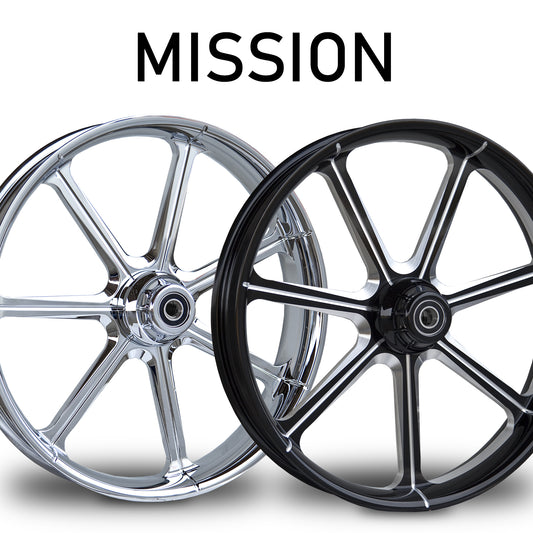 RC Components Mission forged wheel – chrome and black finishes
