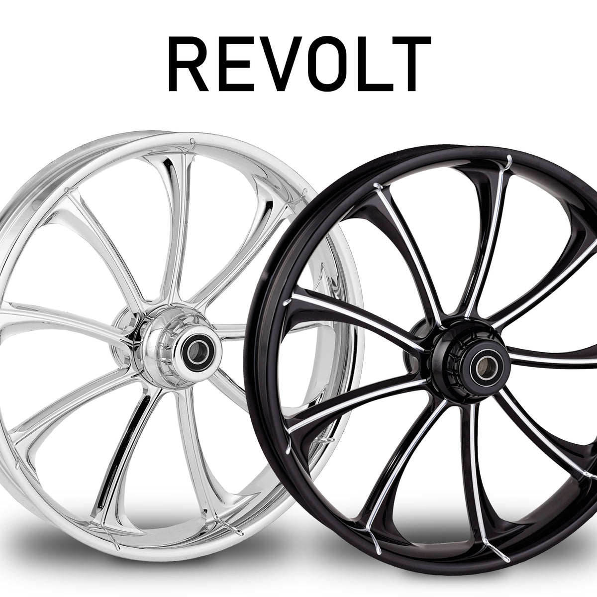 RC Components Revolt forged wheel – chrome and black finishes