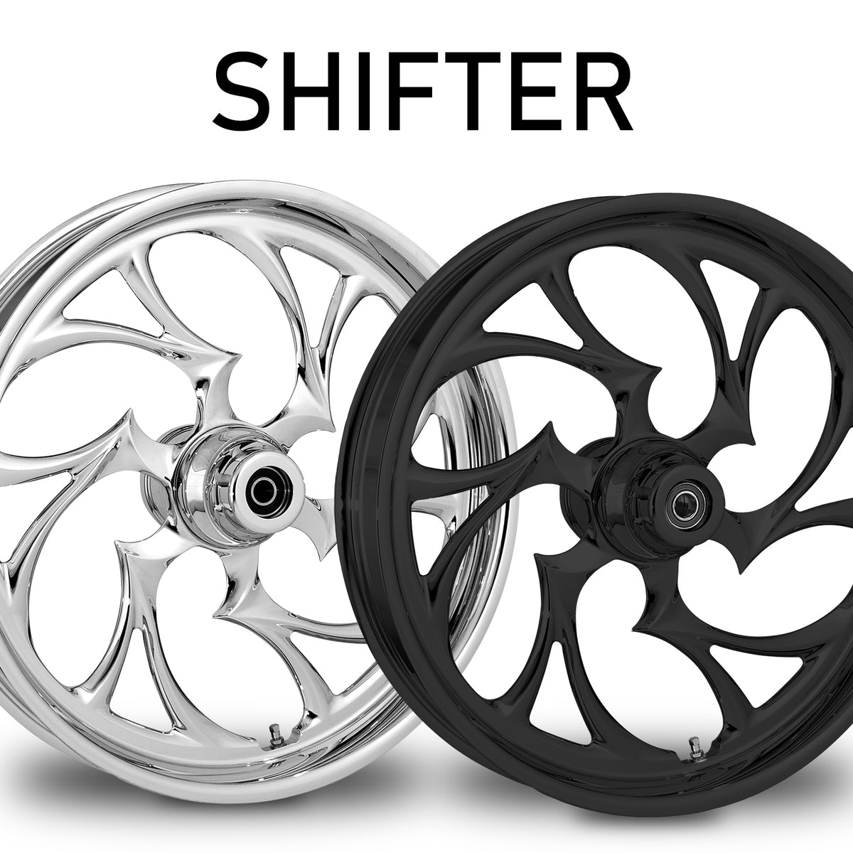 RC Components Shifter forged wheel – chrome and black finishes