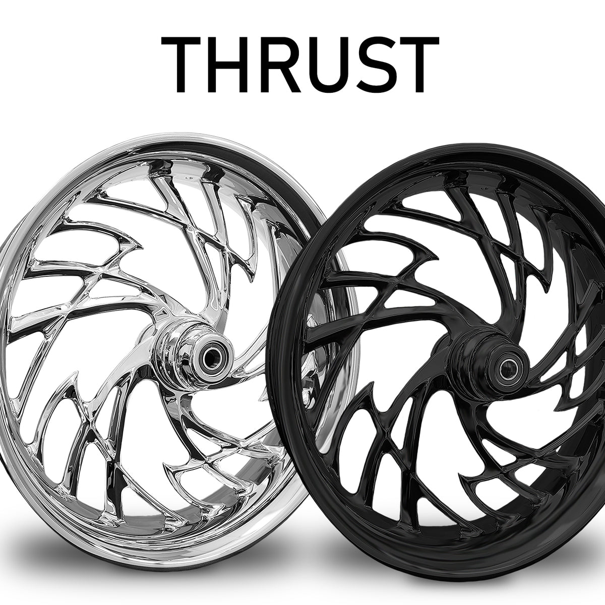 RC Components Thrust forged wheel – chrome and black finishes