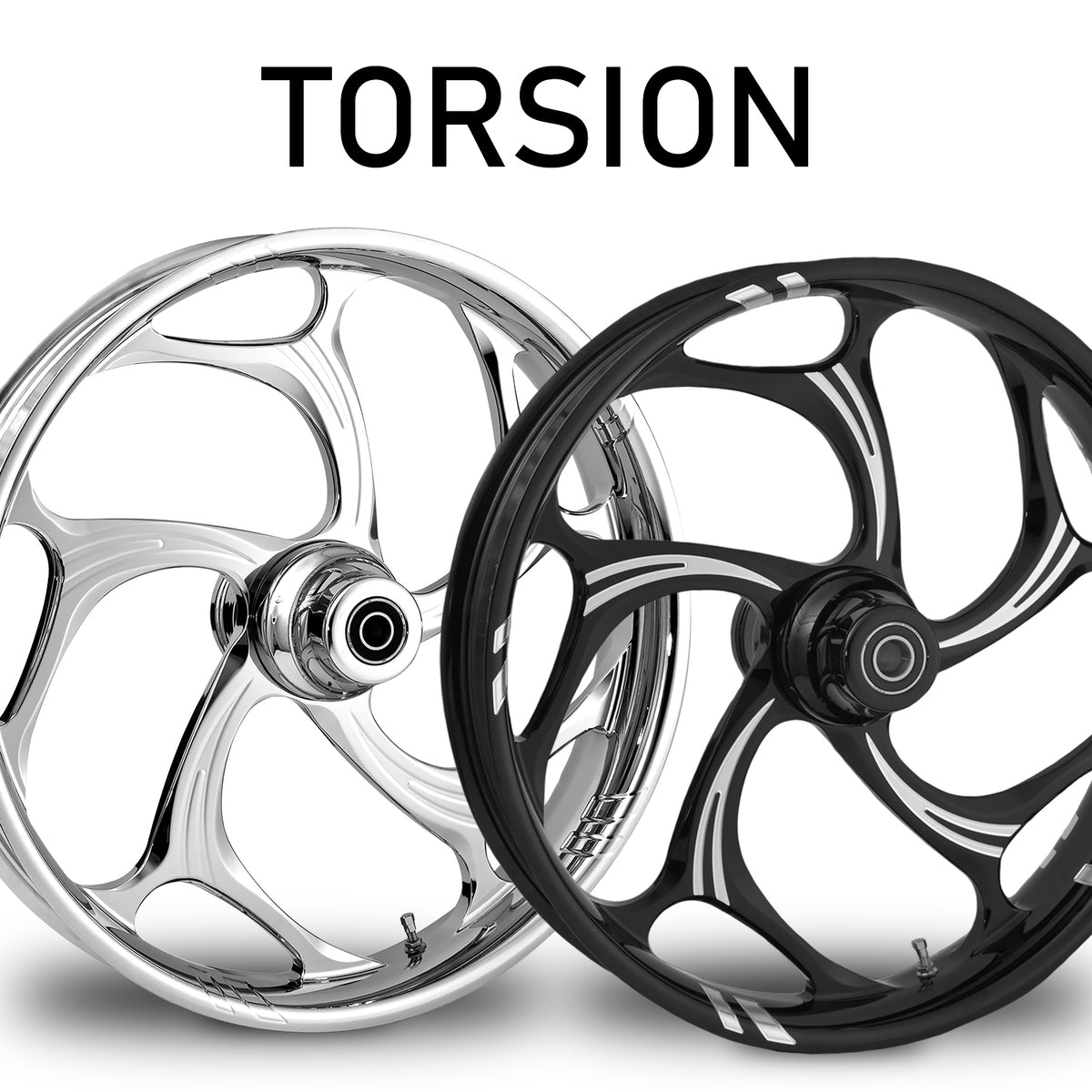 RC Components Torsion forged wheel – chrome and black finishes