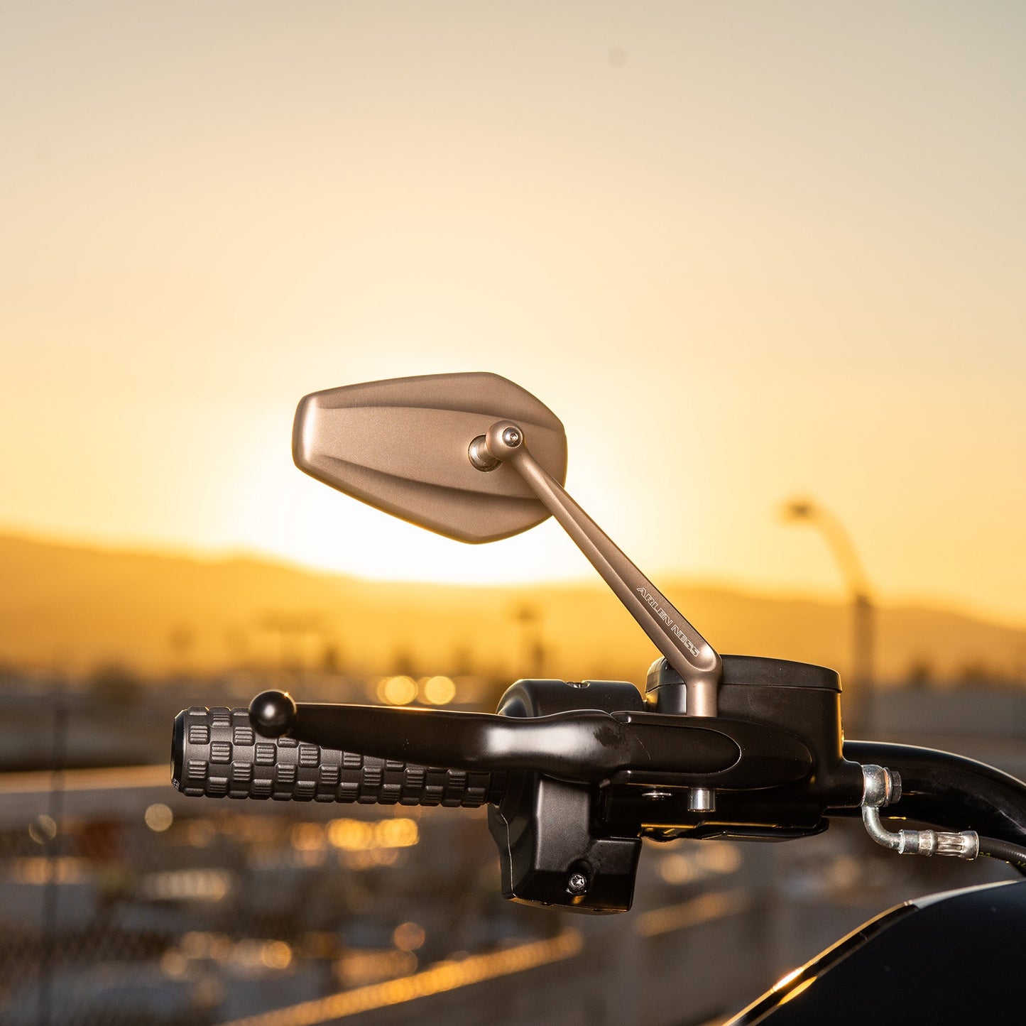 MINI STOCKER FORGED MIRRORS, TITANIUM