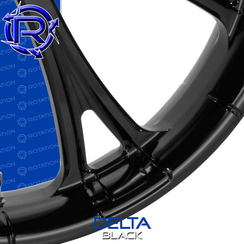 Rotation Delta Gloss Black Touring Wheel / Rear