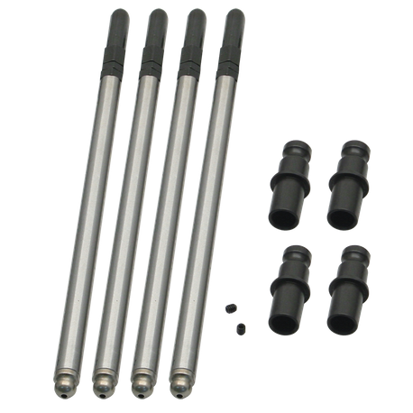 Adjustable Pushrod Kit For 1966-'84 HD® Big Twin With Solid Lifter Adapters, 5.405" Cylinder length