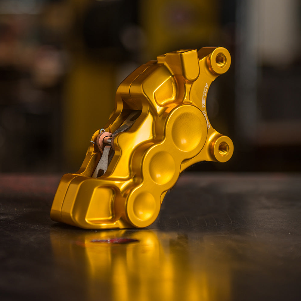 6-PISTON DIFFERENTIAL BORE BRAKE CALIPERS, 11.8" GOLD