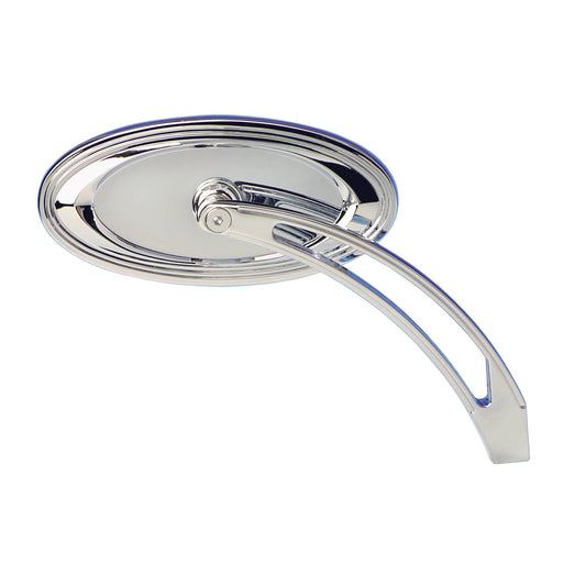 STEPPED OVAL MIRRORS, CHROME