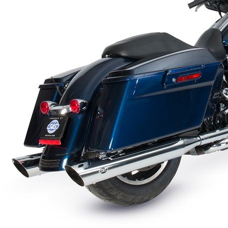 SLASH CUT SLIP-ONS for 1995–2016 HARLEY-DAVIDSON® TOURING MODELS and 2009–2021 TRIKE MODELS–Chrome