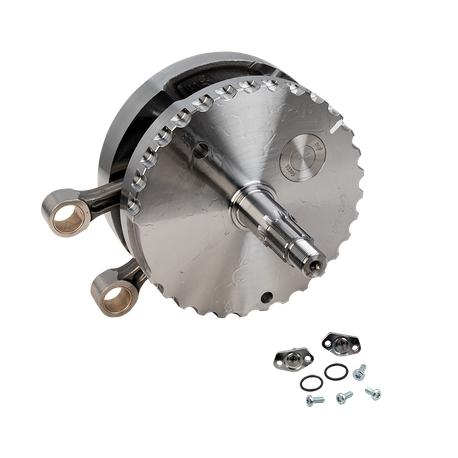 S&S® 4-1/8" Stroke Flywheel Assembly W/O Sprocket Shaft Bearing Race For 1999-'06 Non-Balanced HD® Big Twins (Except 2006 Dyna Models)
