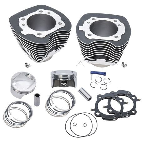 98" Bolt-In Big Bore Kit for 1999-'06 Big Twins - Wrinkle Black Finish