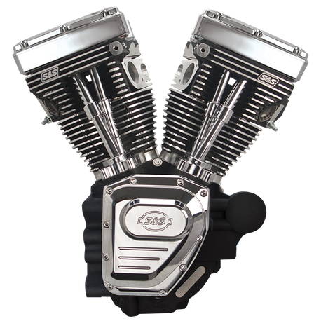 T124 T-Series Long Block High Compression Engine for 2007-Up Touring Models - Wrinkle Black
