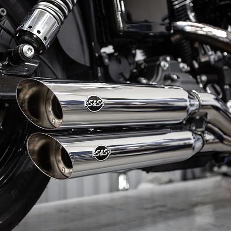 Slash Cut Slip-Ons for 2008-17 Fat Bob®, 2010-17 Wide Glide®, 2017 Low Rider® S Dyna® Models, Chrome