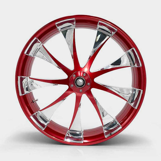LINCOLN AZTEC RED PHANTOM CUT WHEELS
