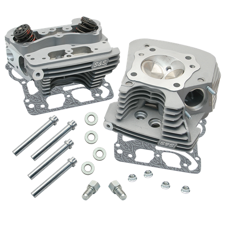 S&S® Super Stock® 89cc Cylinder Head Kit For 1999-'05 HD® Big Twins - Silver Powder Coat Finish