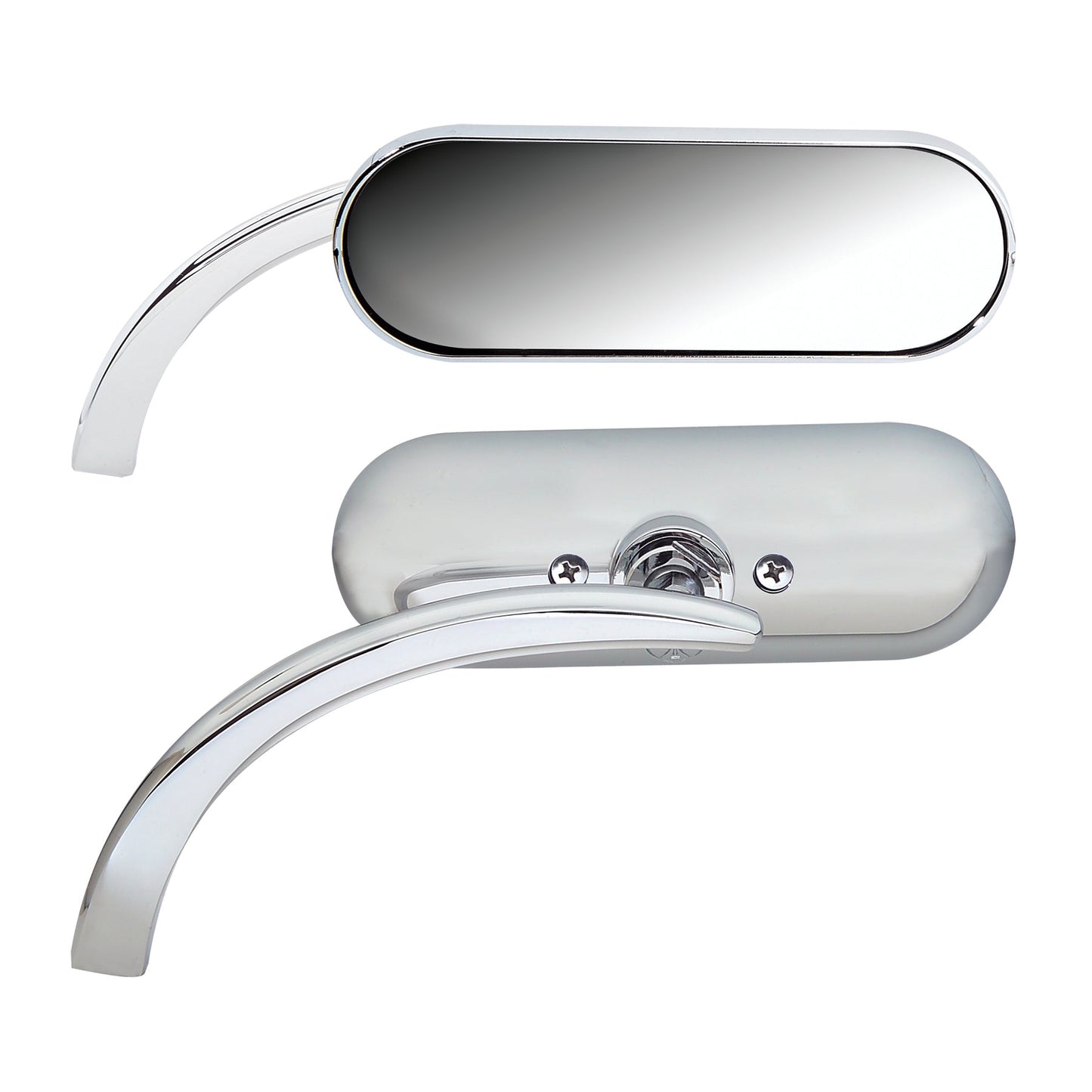 MINI OVAL MICRO MIRRORS, CHROME