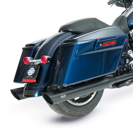SLASH CUT SLIP-ONS for 1995–2016 HARLEY-DAVIDSON® TOURING MODELS and 2009–2021 TRIKE MODELS–Black