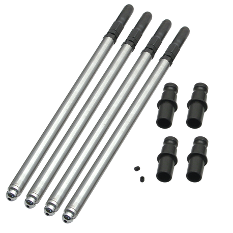 Adjustable Pushrod Kit For 1966-'84 HD® Big Twin With Solid Lifter Adapters, 5.630" Cylinder Length