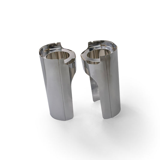 SMOOTH STEEL FORK BOOTS FOR FAT TIRE, CHROME