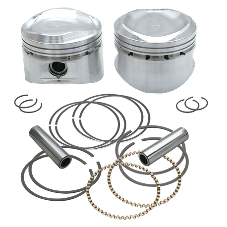 89" Low Compression Stroker Pistons For 1984-'99 HD® Big Twins W/ Super Stock Heads - + .010"