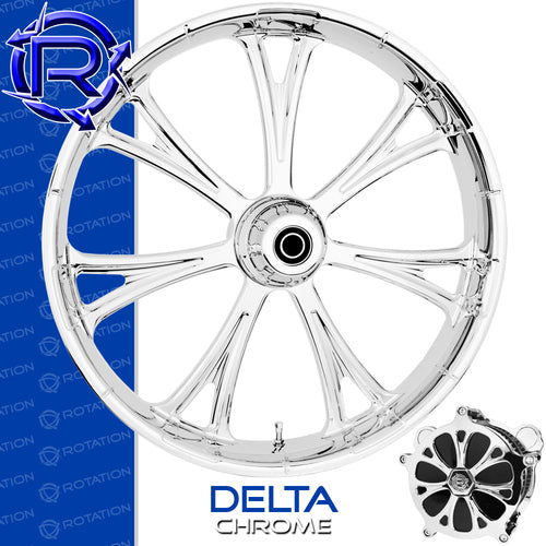 Rotation Delta Chrome Touring Wheel / Rear