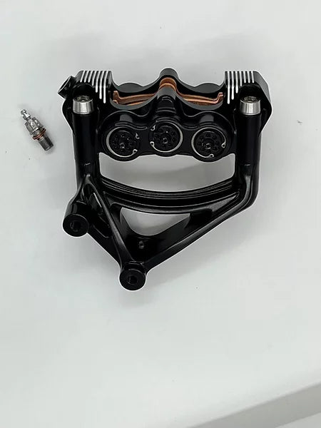 Stoppie King™ Monoblock Radial Caliper Left Side for 18" Rotor -Black Contrast