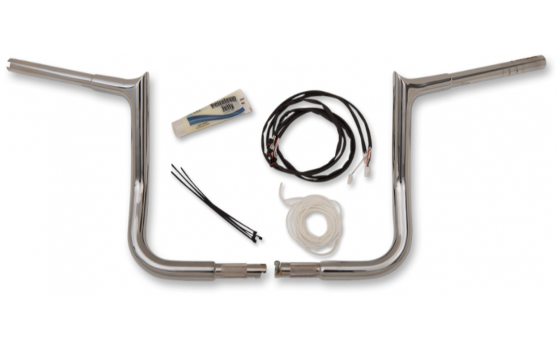 1¼" Pointed Handlebar Kit- 12" Chrome- 14-20 Street Glide/Electra Glide Models