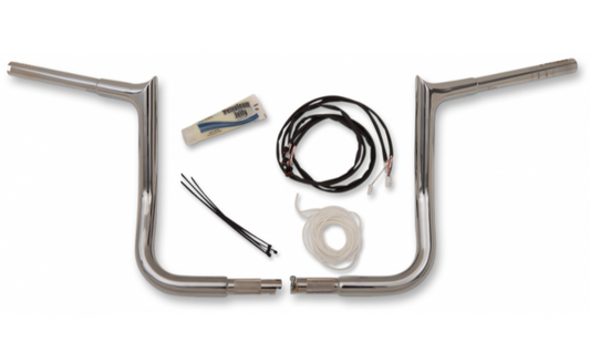 1¼" Pointed Handlebar Kit- 12" Chrome- 14-20 Street Glide/Electra Glide Models