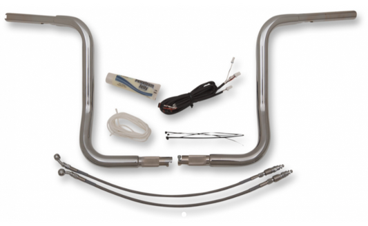 1¼" Round Handlebar Kit- 14" Chrome- 14-20 Street Glide/Electra Glide Models