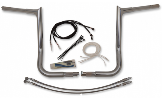 1¼" Pointed Handlebar Kit- 14" Chrome- 14-20 Street Glide/Electra Glide Models