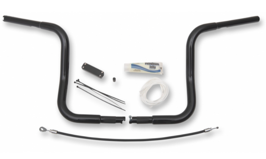 1¼" Round Handlebar Kit- 12" Black- 08-13 Street Glide/Electra Glide Models